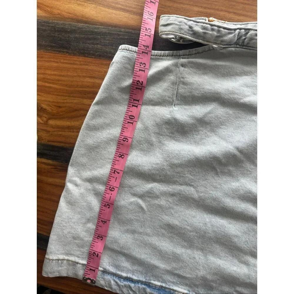 WeWoreWhat Side Cutout Denim Skirt Indigo Comfort in Super Light XL NWT